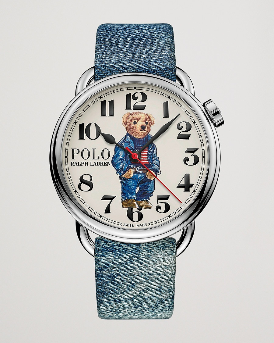 Heren | Polo Ralph Lauren | Polo Ralph Lauren 42mm Automatic Denim Flag Bear Steel With White Dial