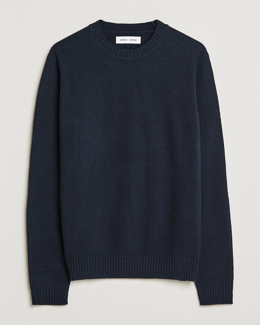 Heren | Samsøe Samsøe | Samsøe Samsøe Sylli Wool Crew Neck Salute Navy