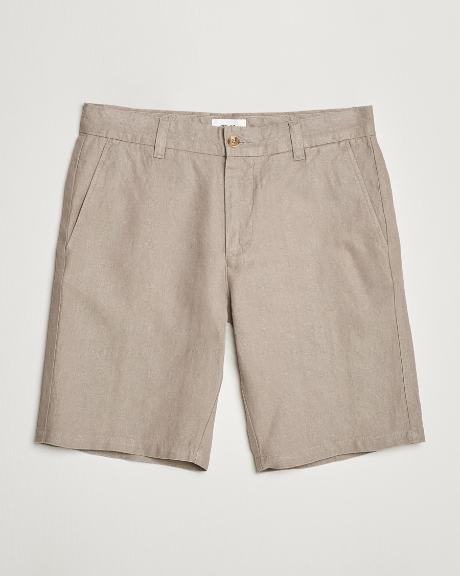Heren | NN07 | NN07 Crown Linen Shorts Greige