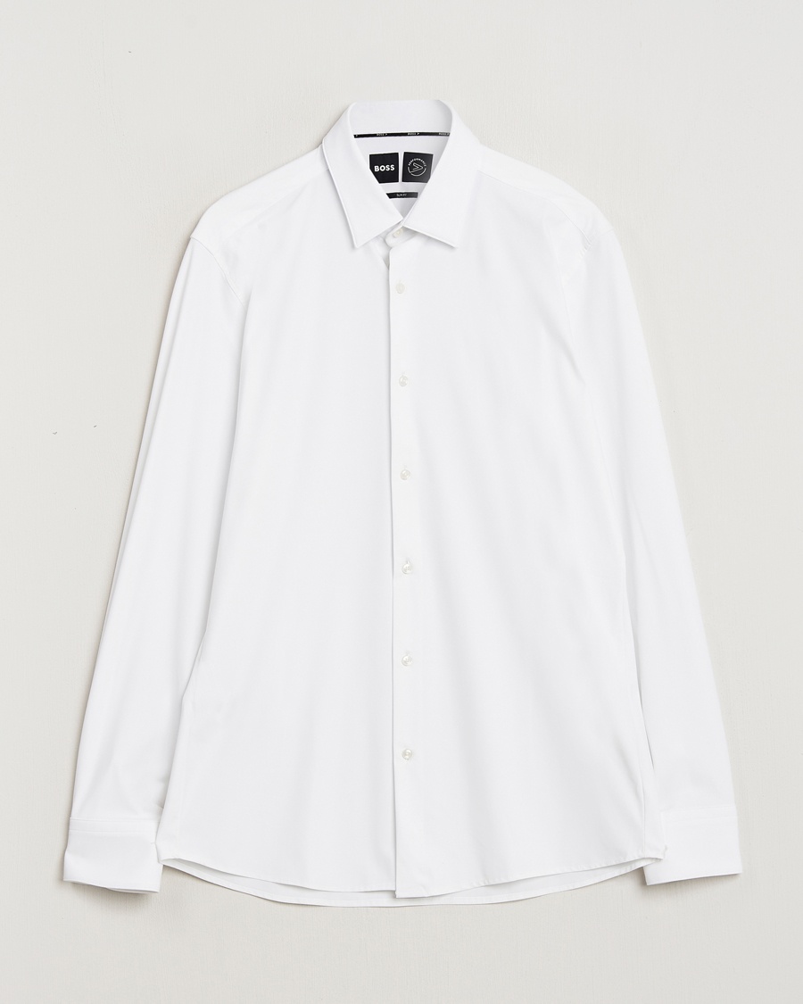 Heren | BOSS BLACK | BOSS BLACK Hank 4-Way Stretch Shirt White