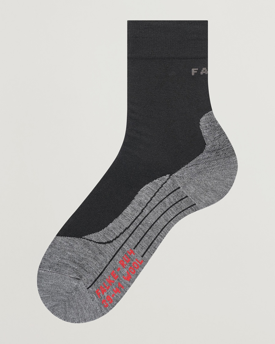 Heren | Falke Sport | Falke Sport RU4 Endurance Wool Running Socks Black Mix