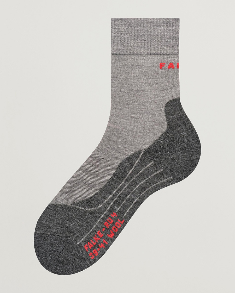 Heren | Falke Sport | Falke Sport RU4 Endurance Wool Running Socks Light Grey Mel