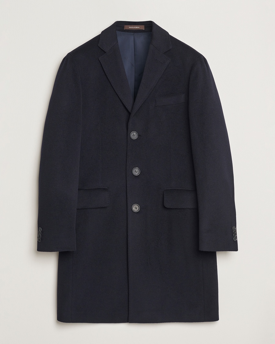 Heren | Oscar Jacobson | Oscar Jacobson Sylar Wool/Cashmere Coat Navy