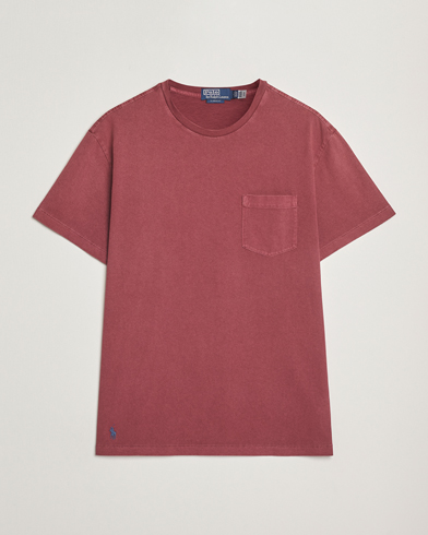 Heren | Polo Ralph Lauren | Polo Ralph Lauren Washed Classic Fit Pocket Tee Red Wine