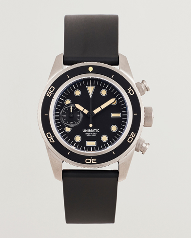 Heren | UNIMATIC | UNIMATIC U3 Heritage Chronograph Diver Black