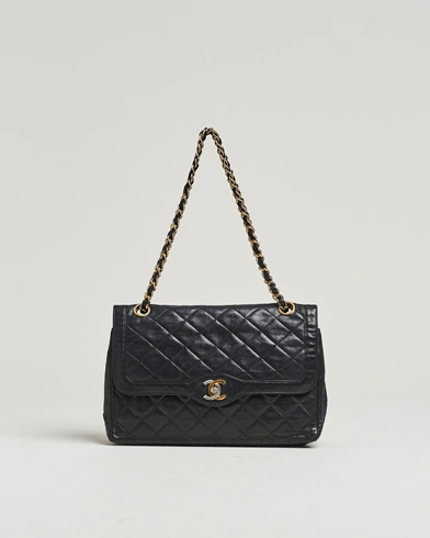 Heren | Chanel Pre-Owned | Chanel Pre-Owned Classic Medium Double Flap Bag Black