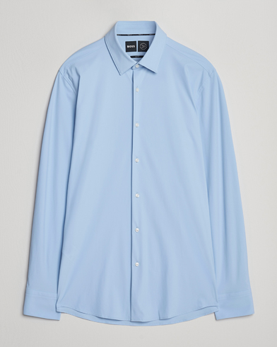 Heren | BOSS BLACK | BOSS BLACK Hank 4-Way Stretch Shirt Light Blue