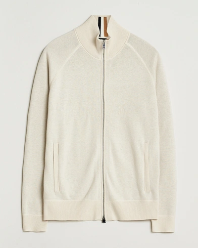 Heren | BOSS BLACK | BOSS BLACK Idino Knitted Full Zip Open White