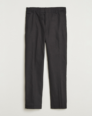 NN07 Baker Cotton Drawstring Trousers Black – Zwart