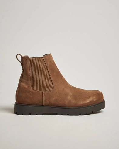 BIRKENSTOCK Highwood Suede Chelsea Boot Dark Tea – Bruin