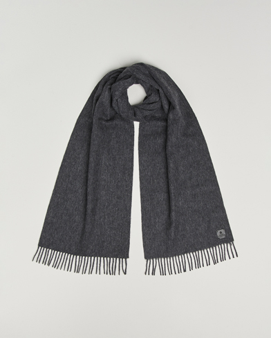 Heren | Amanda Christensen | Amanda Christensen Merino Wool Scarf Dark Grey Melange