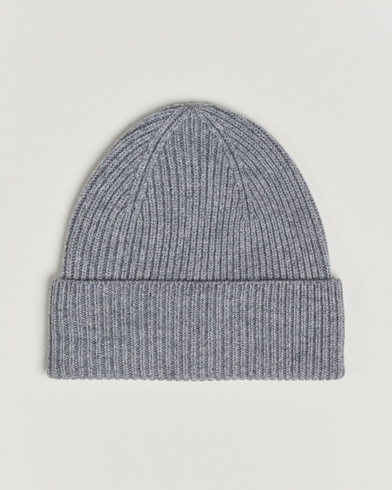 Heren | Amanda Christensen | Amanda Christensen Rib Knitted Merino Wool Cap Light Grey Melange