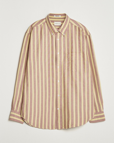 Heren | GANT | GANT Relaxed Fit Striped Heritage Oxford Shirt Modern Rust