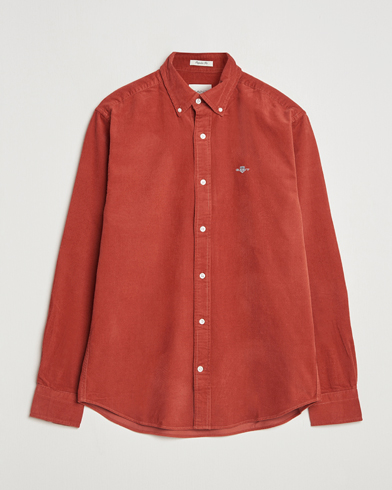 Heren | GANT | GANT Regular Fit Corduroy Shirt Modern Rust