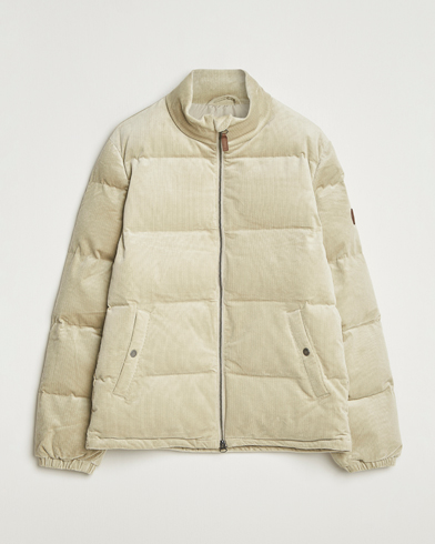 Heren | GANT | GANT Corduroy Down Puffer Jacker Greige