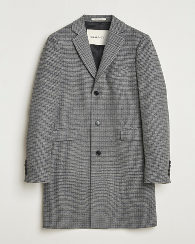 Heren | GANT | GANT Classic Wool Houndstooth Coat Black