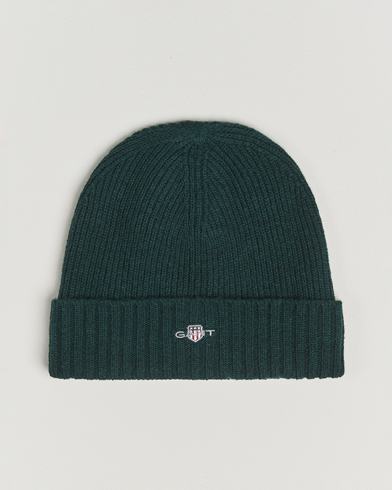 Heren | GANT | GANT Wool Lined Beanie Tartan Green