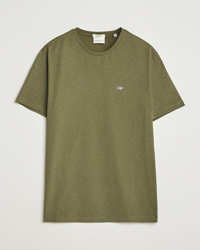 Heren | GANT | GANT The Original T-Shirt Khaki Green Melange