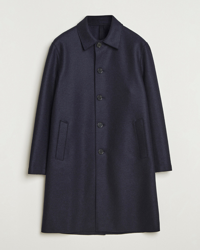 Heren | Harris Wharf London | Harris Wharf London Pressed Wool Mac Coat Navy