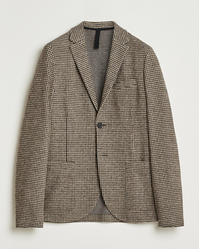 Heren | Harris Wharf London | Harris Wharf London Two Button Houndstooth Blazer Beige