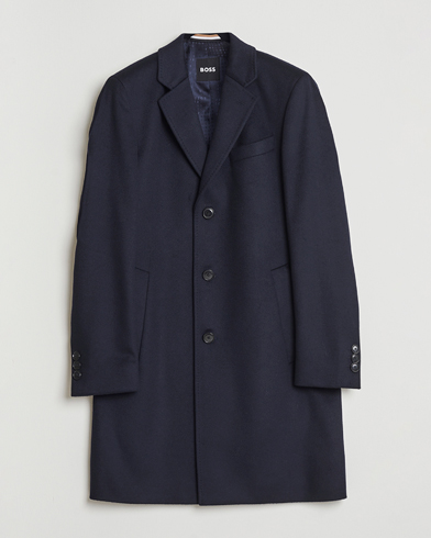Heren | BOSS BLACK | BOSS BLACK Hyde Wool Coat Dark Blue