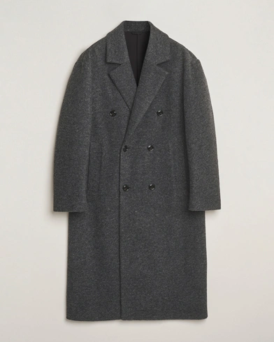 Heren | J.Lindeberg | J.Lindeberg Willy Bonded Wool Coat Dark Grey Melange