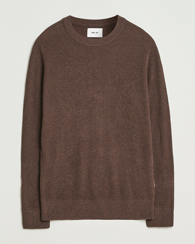 Heren | NN07 | NN07 Kevin Cotton Knitted Sweater Demitasse Brown
