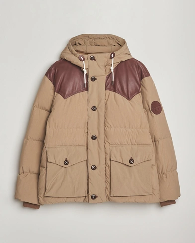 Heren | GANT 240 Mulberry Street | GANT 240 Mulberry Street Cotton Down Hooded Jacket Carmel Beige