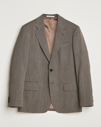 Heren | GANT 240 Mulberry Street | GANT 240 Mulberry Street Herringbone Suit Jacket Deep Brown