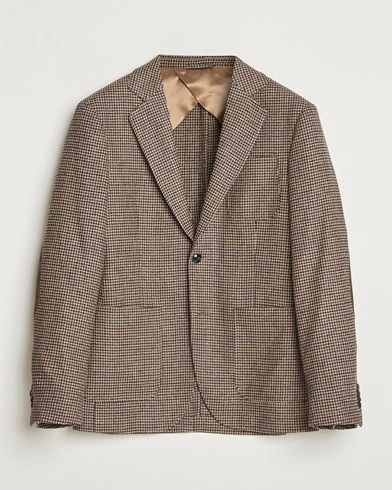 Heren | GANT | GANT Wool Houndstooth Blazer Light Taupe