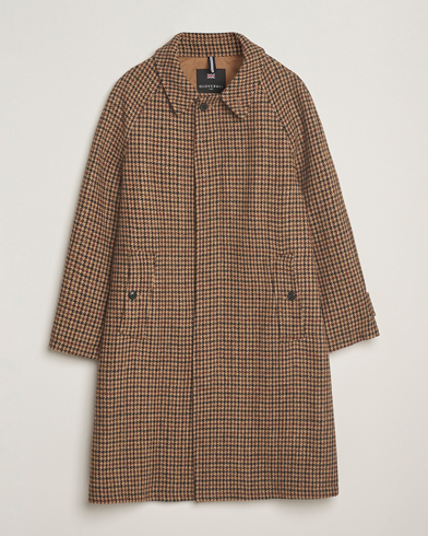 Heren | Gloverall | Gloverall Harris Tweed Mac Coat Brown