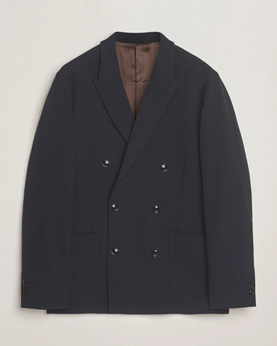 Heren | NN07 | NN07 Jordin Wool Double Breasted Blazer Deep Navy