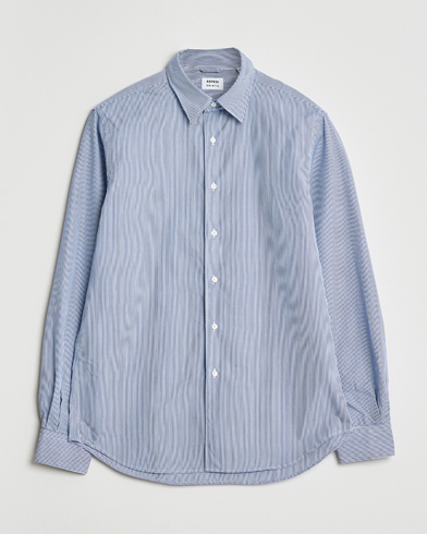Aspesi Striped Poplin Shirt Light Blue – Blauw