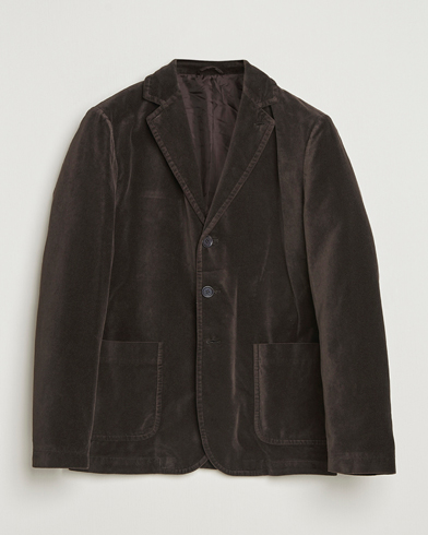 Heren | Aspesi | Aspesi Soft Velvet Blazer Dark Brown