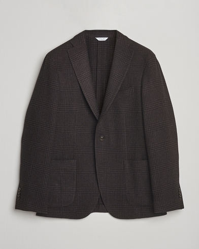 Heren | Boglioli | Boglioli K Jacket Cashmere/Wool Check Blazer Dark Brown