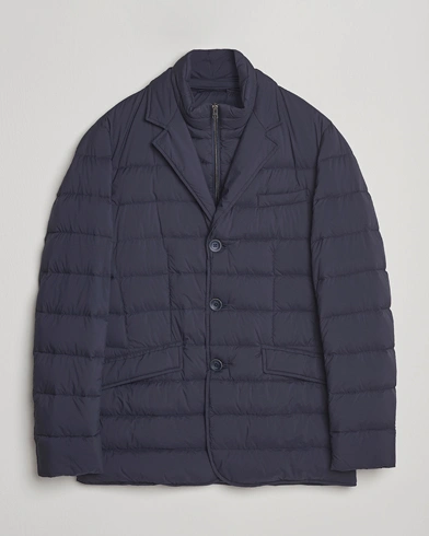 Heren | Herno | Herno Nylon Down Blazer Navy