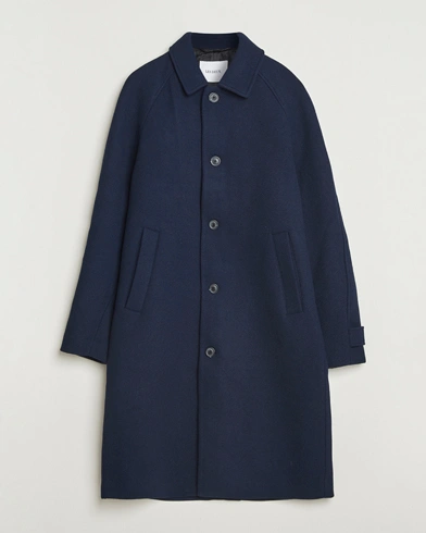 Heren | LES DEUX | Les Deux Michel Solid Raglan Wool Coa Navy