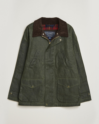 Heren | Manifattura Ceccarelli | Manifattura Ceccarelli Rain Caban Wax Cloth Dark Green