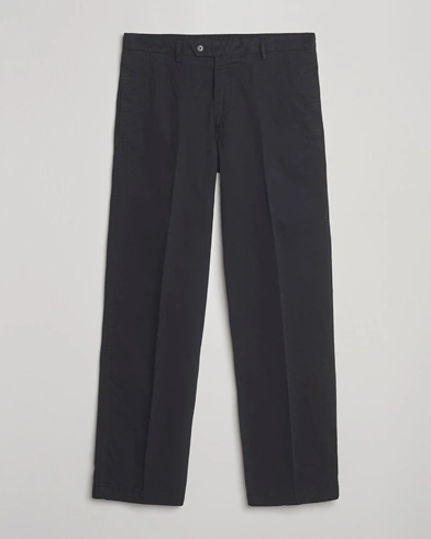 Heren | Oscar Jacobson | Oscar Jacobson Tanker Cotton Trousers Black