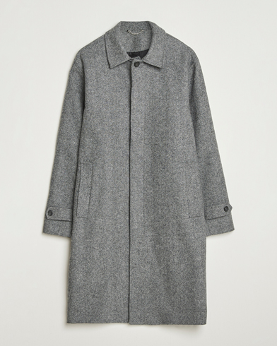 Heren | Palmes | Palmes Herringbone Wool Coat Charcoal