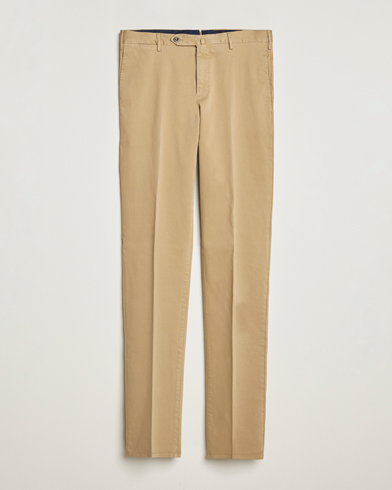 Heren | PT01 | PT01 Slim Fit Cotton/Stretch Trousers Beige