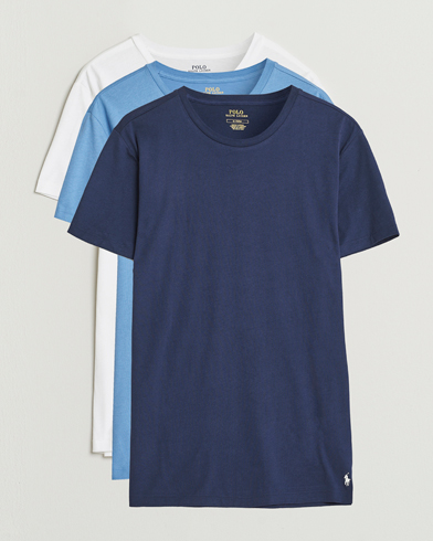 Heren | Polo Ralph Lauren | Polo Ralph Lauren 3-Pack Crew Neck T-Shirt Blue/White/Navy