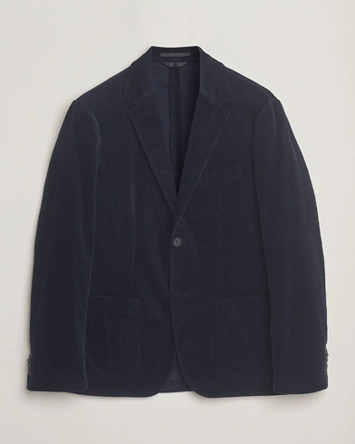 Heren | Sunspel | Sunspel Relaxed Corduroy Blazer Navy