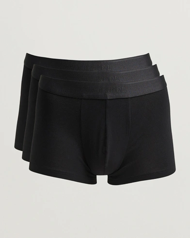 Sunspel 3-Pack Cotton Stretch Trunk Black – Zwart
