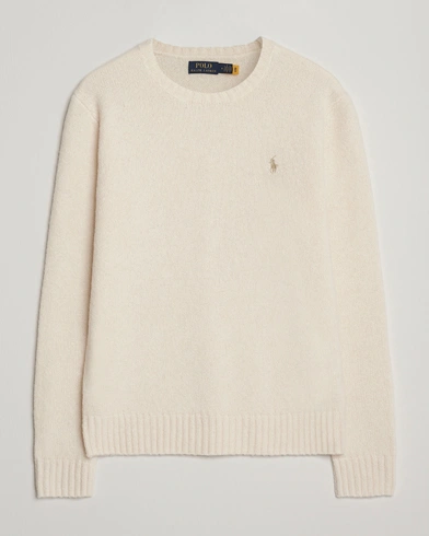 Heren | Polo Ralph Lauren | Polo Ralph Lauren Alpaca Crew Neck Sweater Cream Tonal