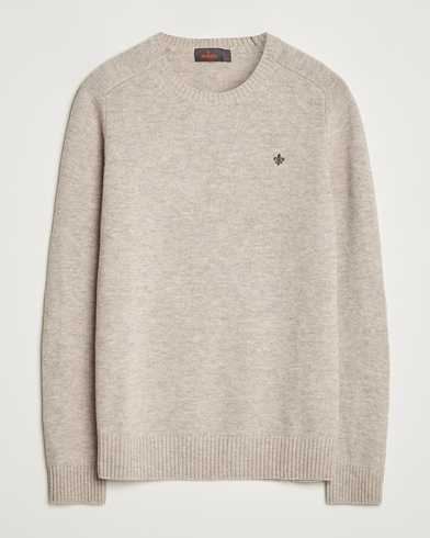 Heren | Morris | Morris Hertford Lambswool Merino Crew Neck Khaki