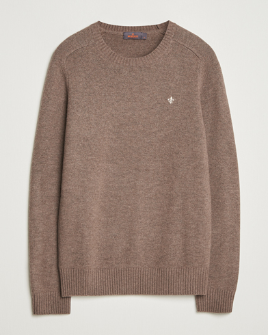 Heren | Morris | Morris Hertford Lambswool Merino Crew Neck Brown