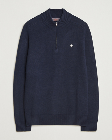 Heren | Morris | Morris Hertford Lambswool Merino Half Zip Navy