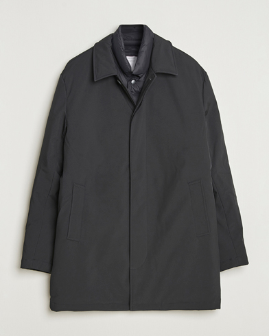 Heren | KnowledgeCotton Apparel | KnowledgeCotton Apparel Climateshell Padded Carcoat Black