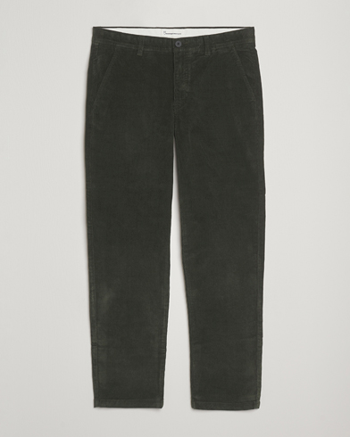 Heren | KnowledgeCotton Apparel | KnowledgeCotton Apparel Chuck Regular Cord Trousers Olive